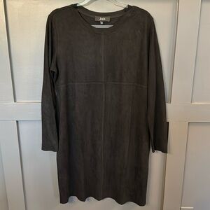 Joh- Aurora Faux Black Suede Dress- Large